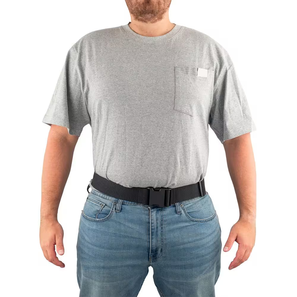 2 In. Quick Release Work Tool Belt with 7 In. 3-Pocket Clip on Tool Belt Pouch