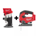 M18 FUEL 18V Lithium-Ion Brushless Cordless Compact Router and Jig Saw 2-Tool Set (Tool-Only)