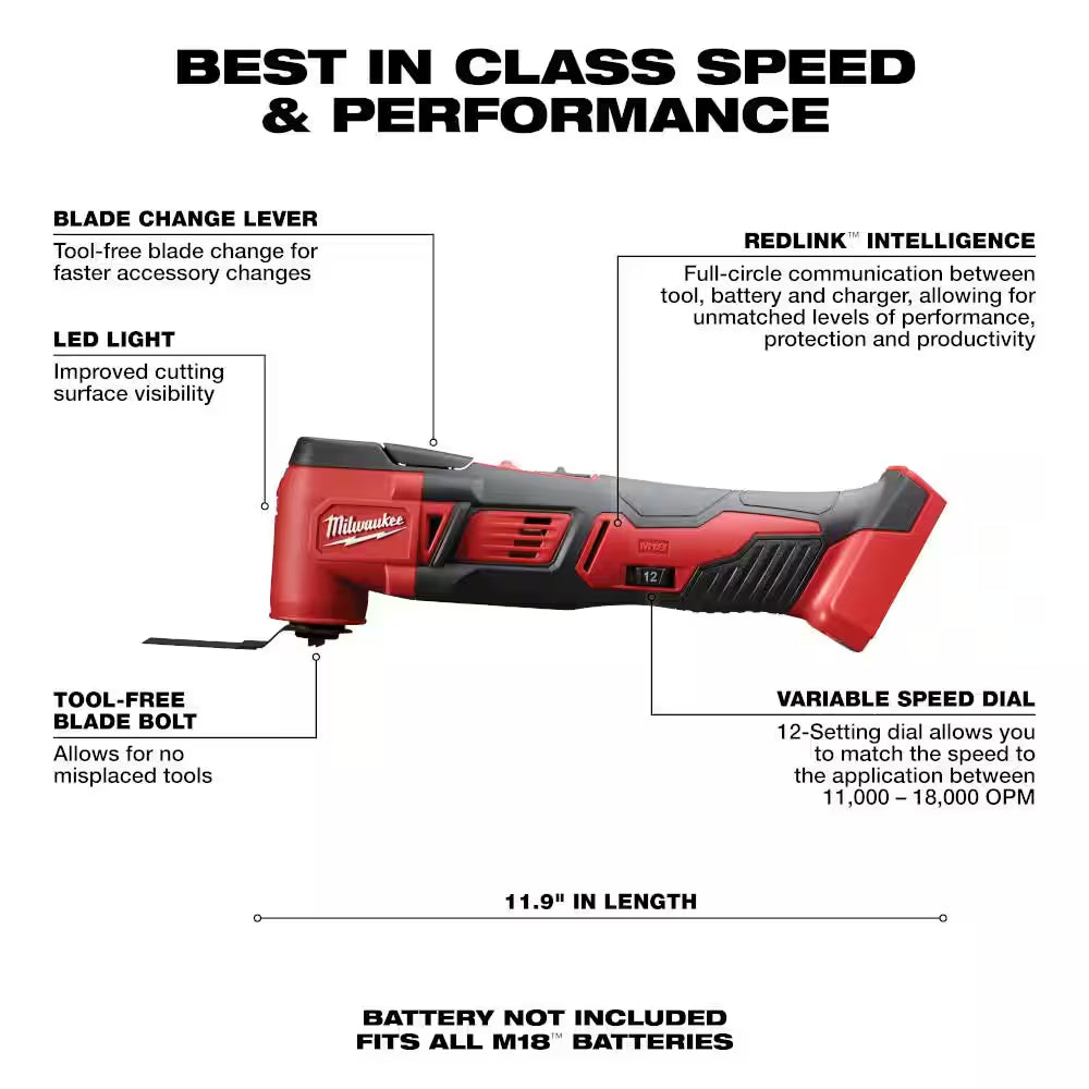 M18 18V Lithium-Ion Cordless Oscillating Multi-Tool (Tool-Only)
