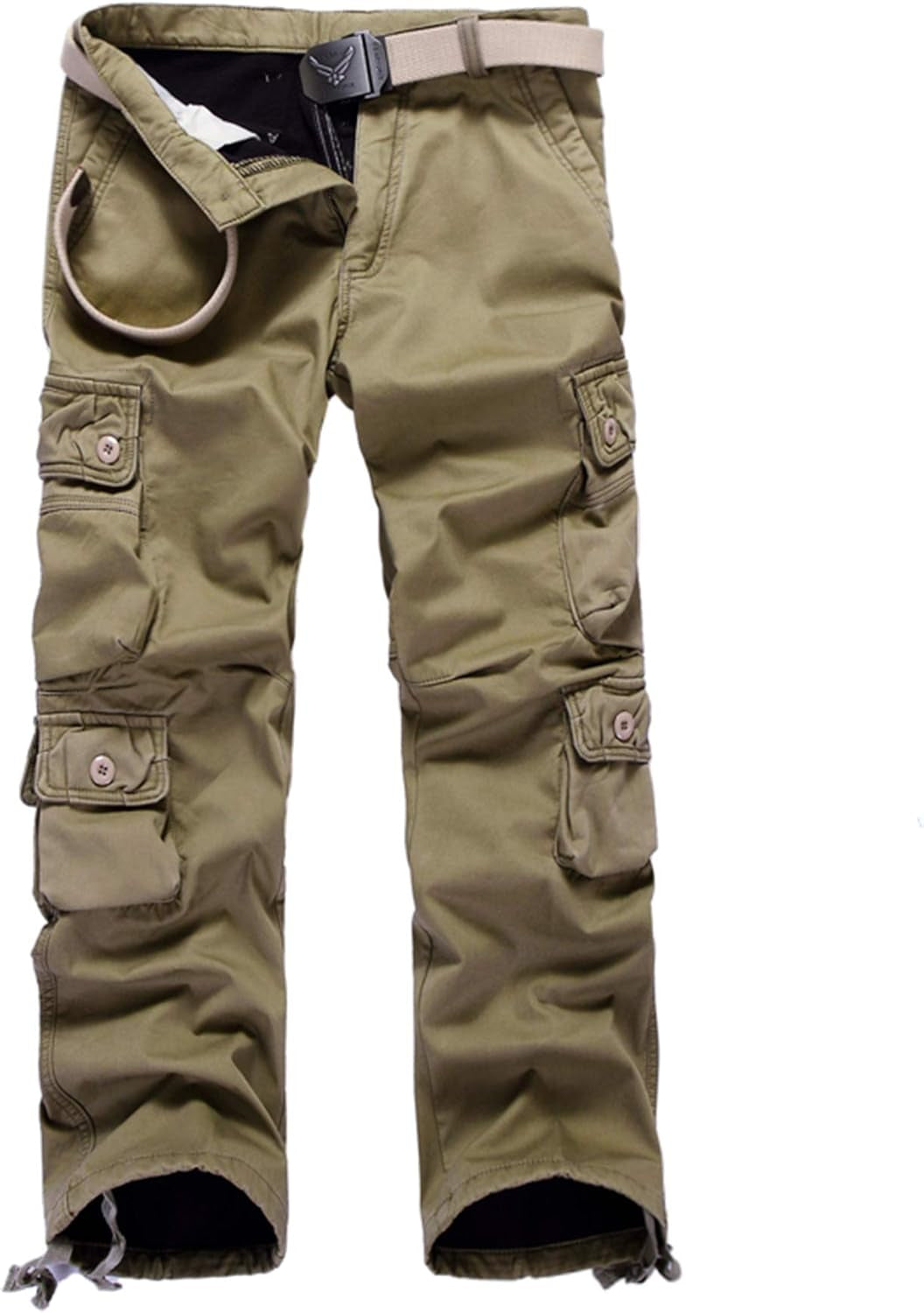Winter Mens Cargo Pants Relaxed Fit Fleece Lined Work Pant
