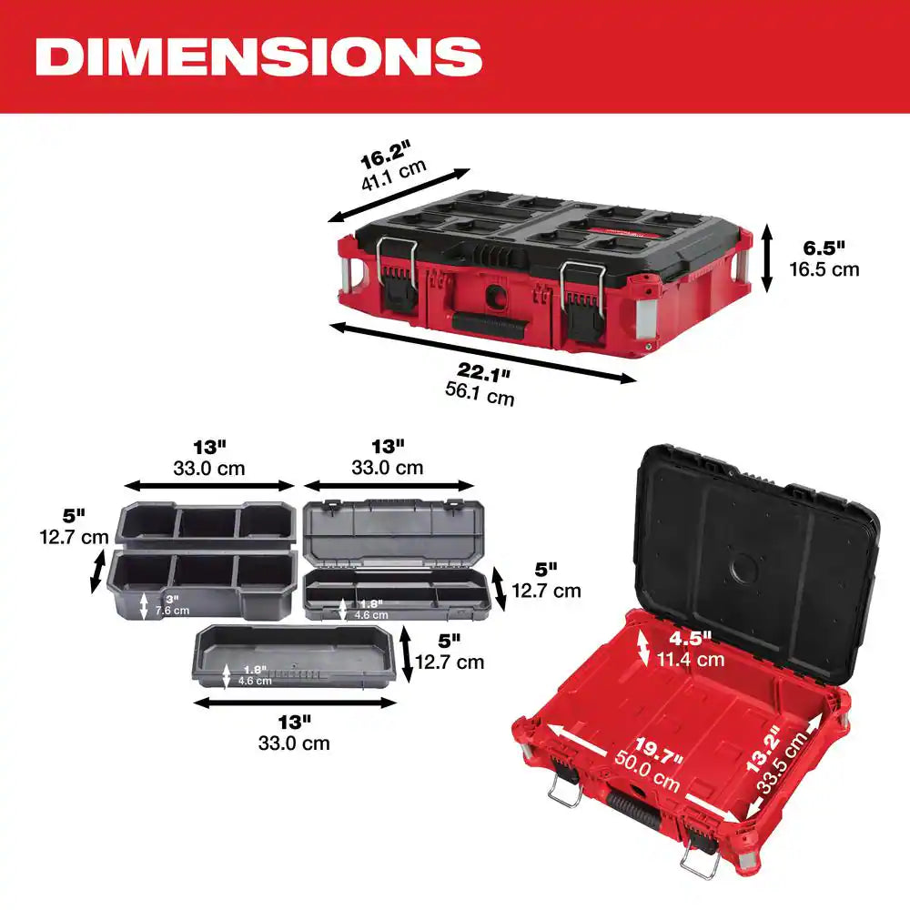 PACKOUT 22 In. Rolling Tool Box, 22 In. Large Tool Box and 22 In. Medium Tool Box Prosystem Low Profile Handle