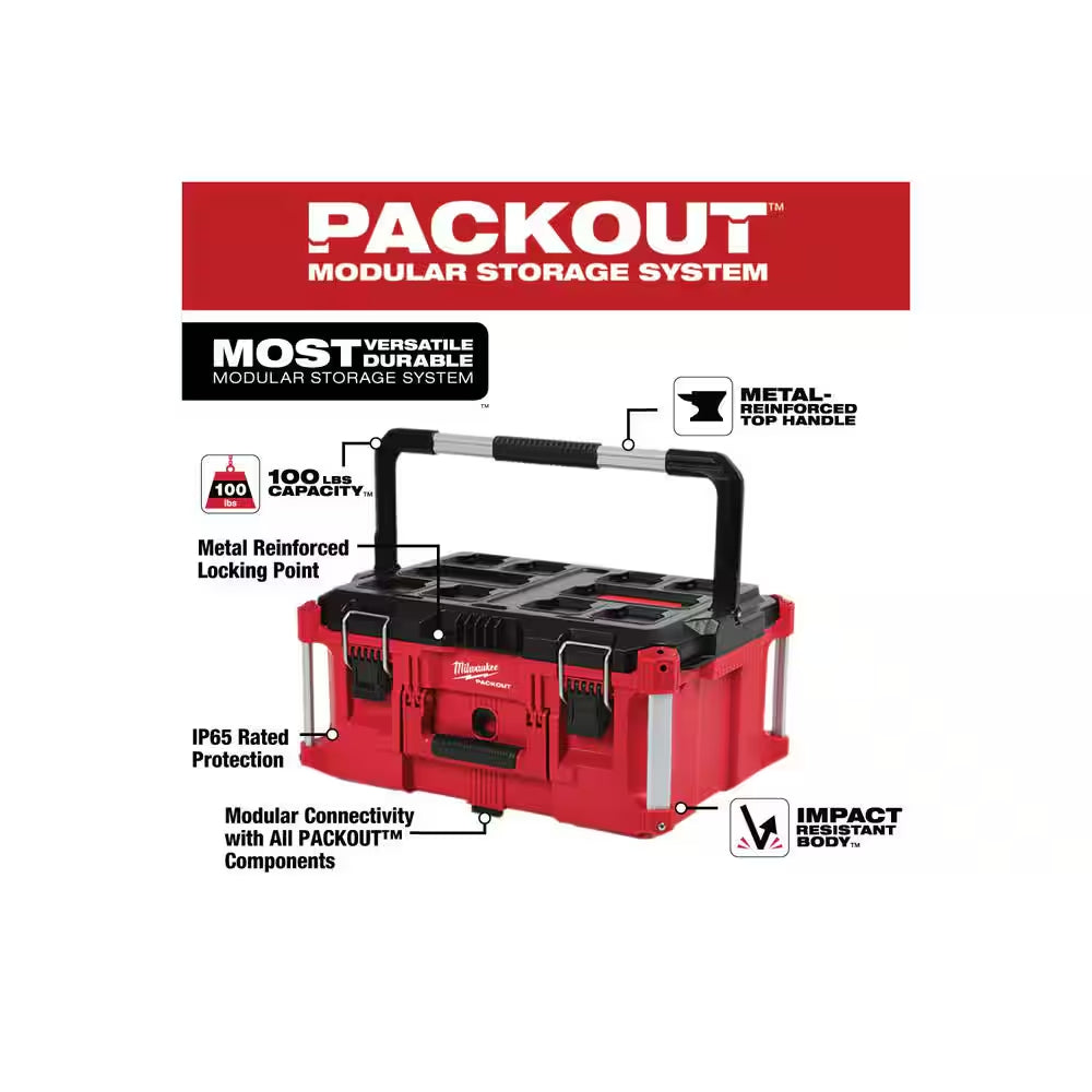 PACKOUT 22 In. Rolling Tool Box, 22 In. Large Tool Box and 22 In. Medium Tool Box Prosystem Low Profile Handle
