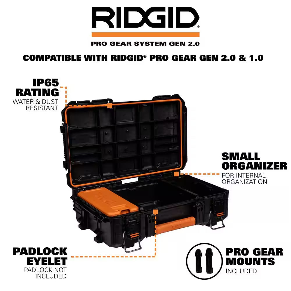 Pro Gear System Gen 2.0 Stackable Rolling Tool Box , 22 In. Heavy Duty Tool Box, and Compact Tool Box