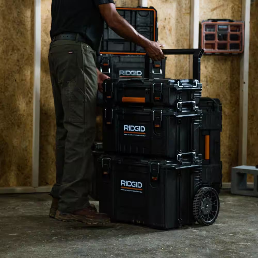 Pro Gear System Gen 2.0 Stackable Rolling Tool Box , 22 In. Heavy Duty Tool Box, Compact Tool Box, and Compact Organizer