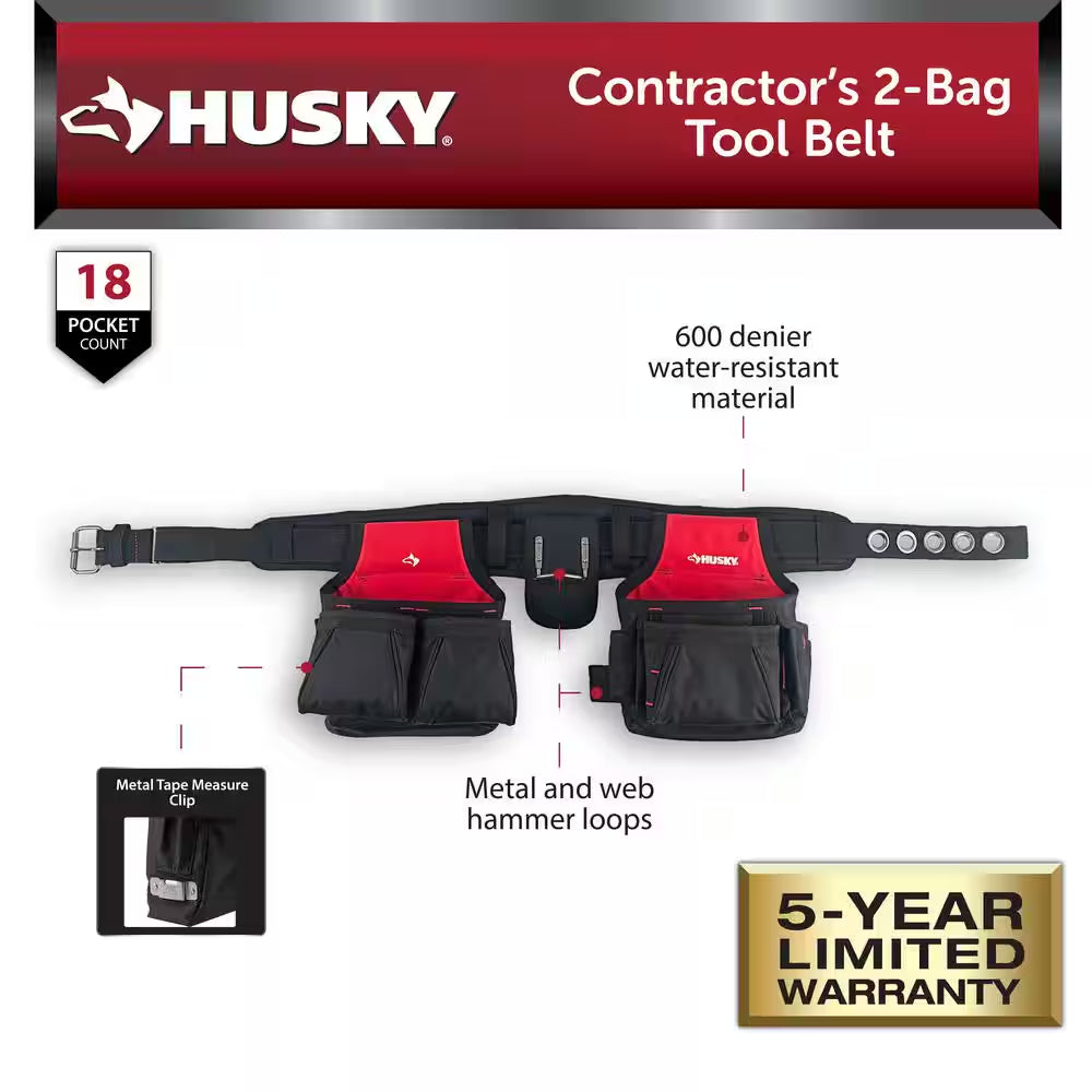 Contractors 2-Bag Tool Belt