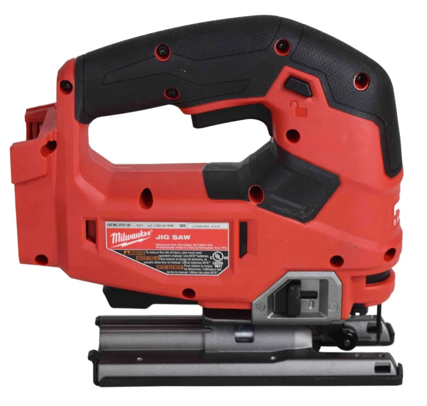M18 FUEL D-Handle Jig Saw - Bare Tool (2737-20) - Cordless Brushless Power Tool with Tool-Free Adjustments, Integrated LED Light, and Dust Management