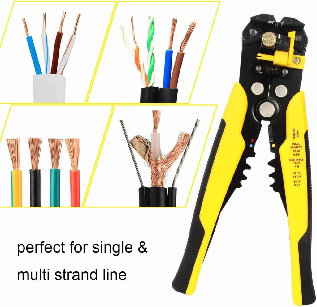 5-In-1 Professional Multifunctional Wire Stripper/Crimping Tool, Wire Cutter, Wire Crimping Tool, Wire Stripper, Wiring Tool and Multi-Function Hand Tool.