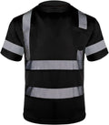 Hi Vis Safety T Shirts for Men Reflective High Visibility Short Sleeves Work Shirt